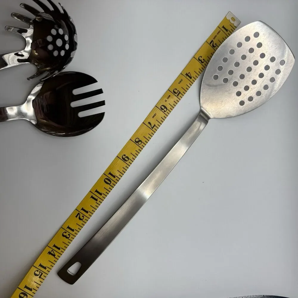Williams Sonoma Stainless Steel Kitchen Utensil Set 3 Pasta Server Turner Fork